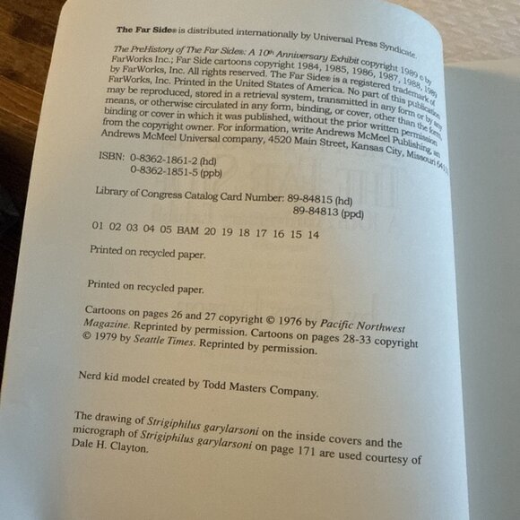 Pre-History Of The Far Side: 10th Anniversary Exhibit by Larson, Gary Paperback - Picture 8 of 8